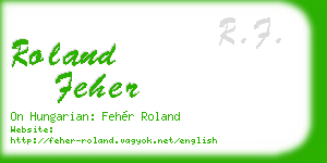 roland feher business card