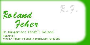 roland feher business card